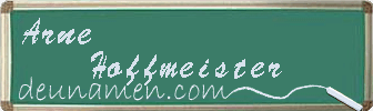 Arne Hoffmeister Visitenkarte
